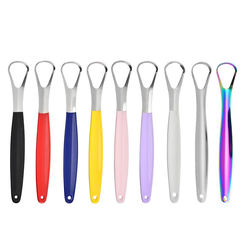 Stainless Steel Tongue Scraper - Removes Coating and Dirt for Adult Oral Hygiene