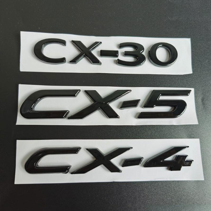 CX4 CX5 CX30 Letter logo Car stickers for Mazda CX-30 CX-4 5 Trunk Retrofit Accessories Displacement Digital Decorative Decals xlnpu00