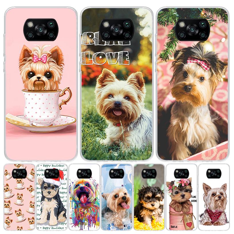 Yorkshire Terrier Dog Puppy Case Phone Cover for Xiaomi Redmi Note 10 9 9S 8 8T 7 5 Pro Mi 12T 11T 10T 9T 12 11 Lite A3 A2 Trend