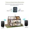 Kajia Si Wireless Self-Powered Doorbell with Long-Range, Three Receivers, Waterproof Design, and Flash Alert