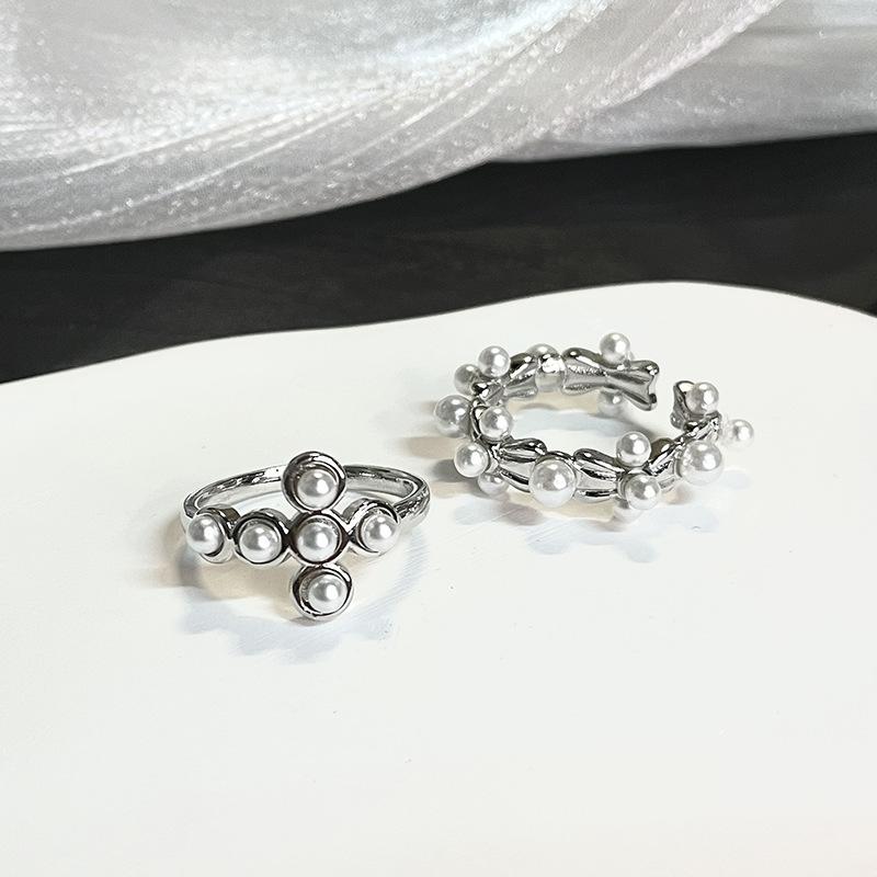 French Cross Opening Adjustable Ring High Sense Fashion Index Finger Joint Ring Niche Design Personalized Ring