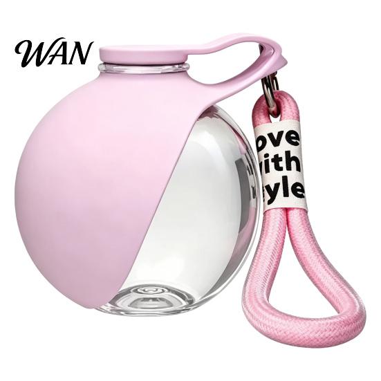 Camping Pet Water Bottle Leak-Proof Portable Dog Ball with Foldable Silicone Bowl Travel Accessory 10oz Lightweight Dispenser for Hiking Outdoor Use