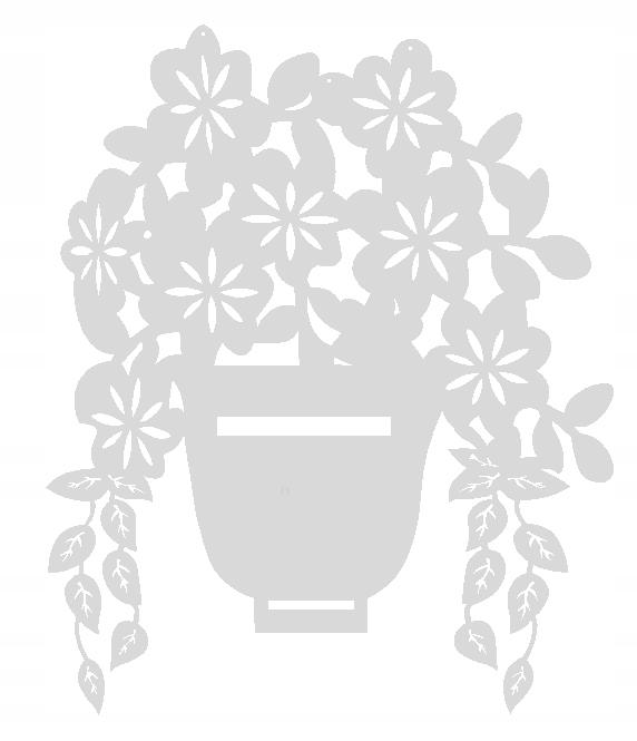 2. Flowerpot pendant, flowers, openwork decoration, COLORS