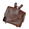 First Layer Cowhide Backpack Horizontal Casual Retro Mailman Bag Versatile Commuter Large Capacity Backpack Leater