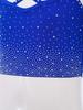 Kids Gymnastics Top Halter Sleeveless with Sparkling Rhinestones Cross Front Backless Dance Wear Costume