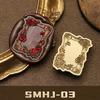 Solid Brass Wax Seal Stamp Head  3D Embossed Wax Sealing Stamp Flower Frame for Personalizing Stationery