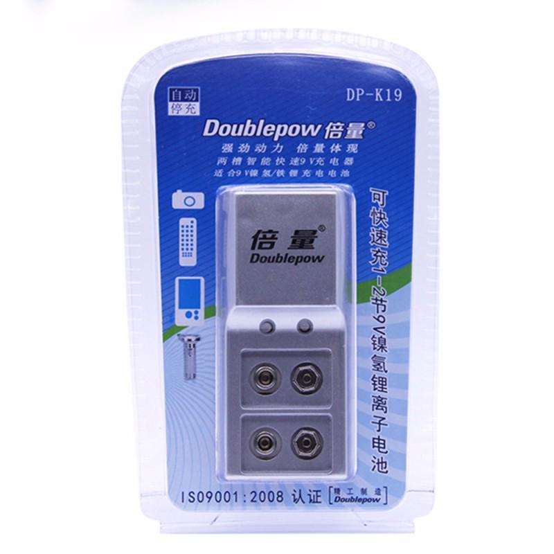 Doublepow 2 Slots 9V Battery Charger Full Automatic Stop Charging Charger for Rechargeable Batteries