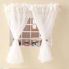 1/12 Dollhouse Sweet Floral Curtains Model 3 Styles White Simulation Floral Curtains Lace Mesh Dolls House Living Scene Decor