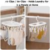 Thickened Design Sock Drying Rack 12/20 Clips Socks Organizer Holder  Home Laundry