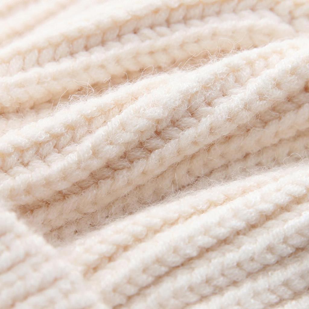 Gorro de punto para bebé con oso de dibujos animados, lindo pompón, gorro infantil con protección para las orejas, invierno cálido, para niños, niñas, niños, con orejeras