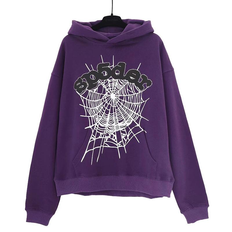 Nuovo brand trendy europeo e americano Sp5der felpa con cappuccio felpa tuta stampa ragnatela hip-hop uomo