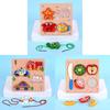 Wooden Puzzle Block Set For Kids With Colorful Fruit And Animal Designs For Early Education