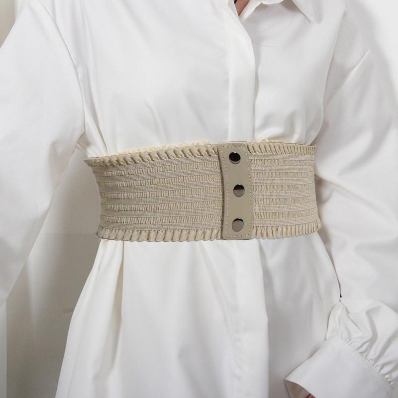 Women'S Elastic Wide Waist Belt Retro Classic Versatile Suitable For Dresses Coats Jeans And Belts.