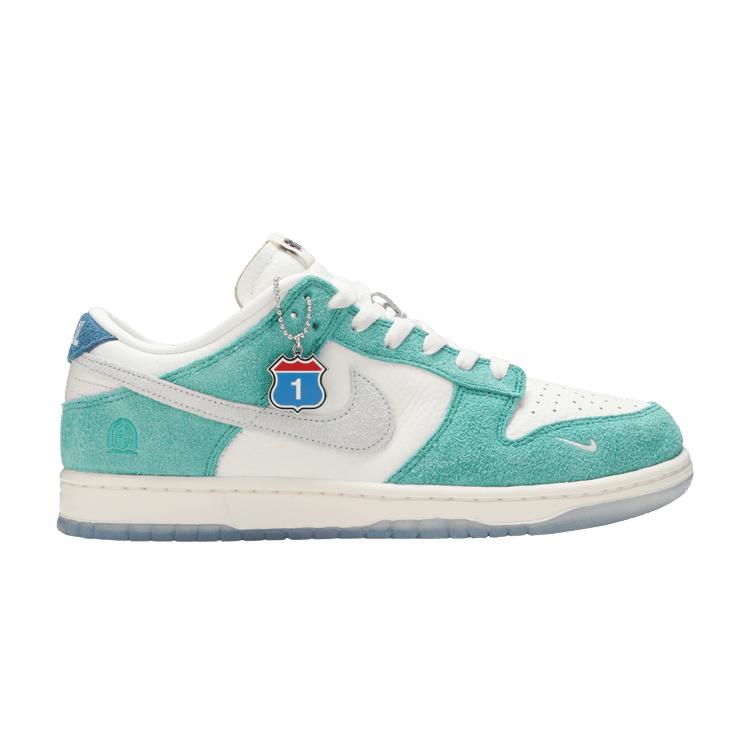 

Nike Kasina x Dunk Low Road Sign Unisex Sneakers Teal Sail White CZ6501-101