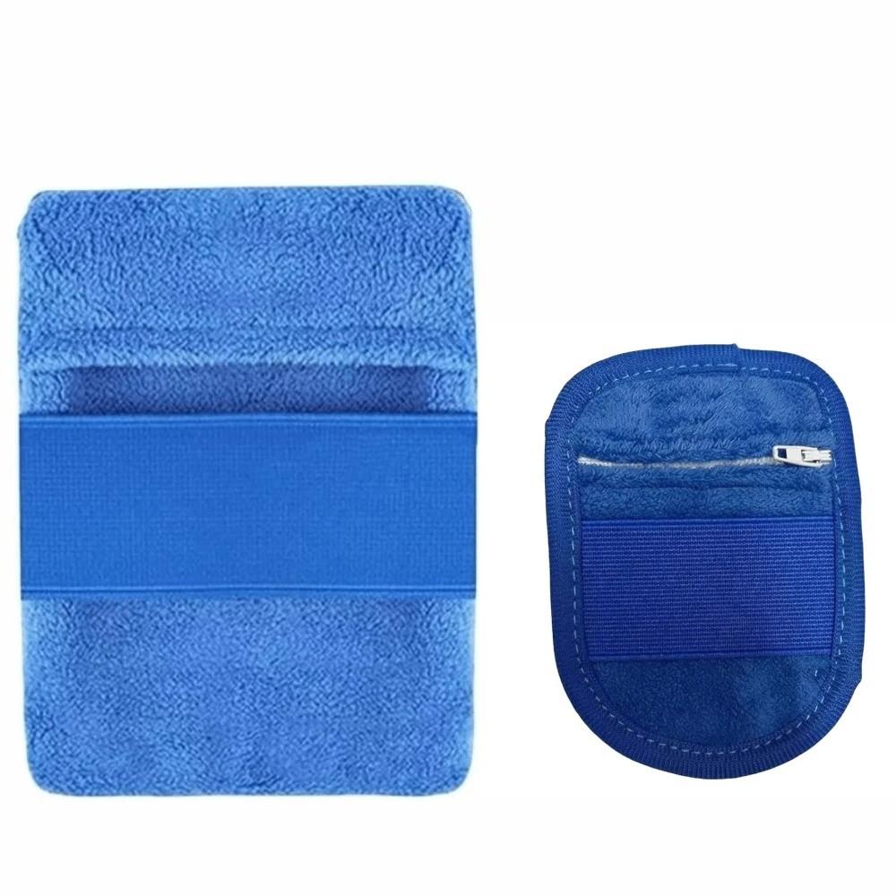 

2PCS Soft Sand Removal Bag Portable Sand Remover Mitt Compact Sand Brush Family Vacation синий