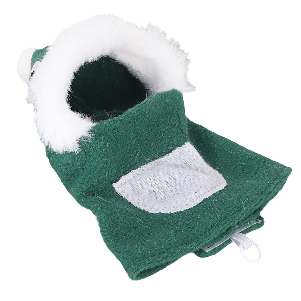 Christmas Bird Clothes Soft Skin Friendly Cute Hooded Bird Flight Suit for Parrot Lovebird Cockatiel Green S