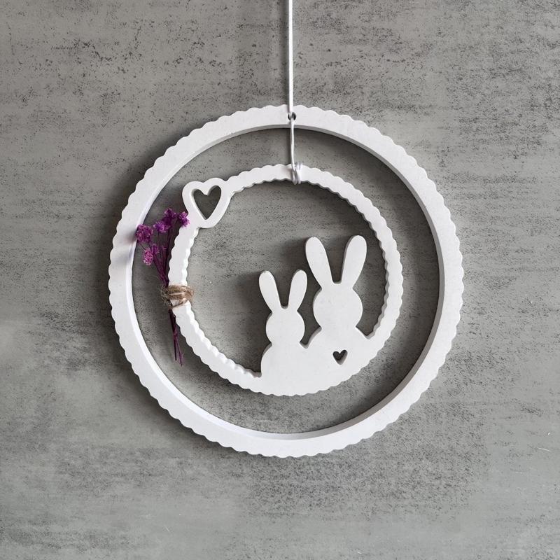 Silikonformen zum Basteln von Osterkränzen, Hasen, Hängeanhängern, Ornamentformen für DIY-Enthusiasten und Heimdekorationen