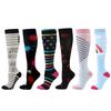 6-Pack Patterned Sports Compression Calf Socks for Running