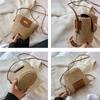 Bohemian Style Weave Shoulder Bag Mini Crossbody Bag Casual Woven Bags for Women  Makeup Bag