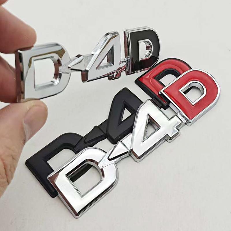 3D Metal Car Letters Logo D4D Badge Trunk Fender Emblem Sticker For Toyota Yaris Corolla Avensis Land Cruiser Hilux Accessories