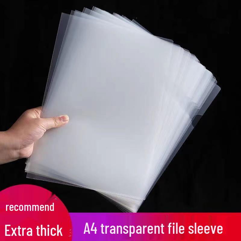 Transparent Waterproof A4 L-Type Folder with L-Clip for File and Contract Archive