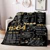 64Th Birthday Newspaper Customize Your Name Blanket Warm Comfortable And Soft Blankets Are Suitable For Home Lunch Break Blanket Office Sofa Sofa Gift