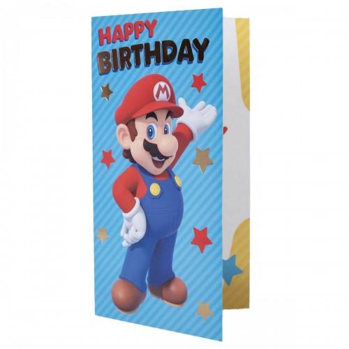 Super Mario Stars Birthday Card