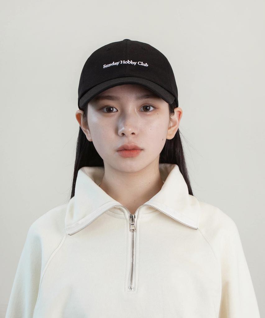 SUNDAY HOBBY CLUB 22Ss Signature Logo Curve Cap - Black