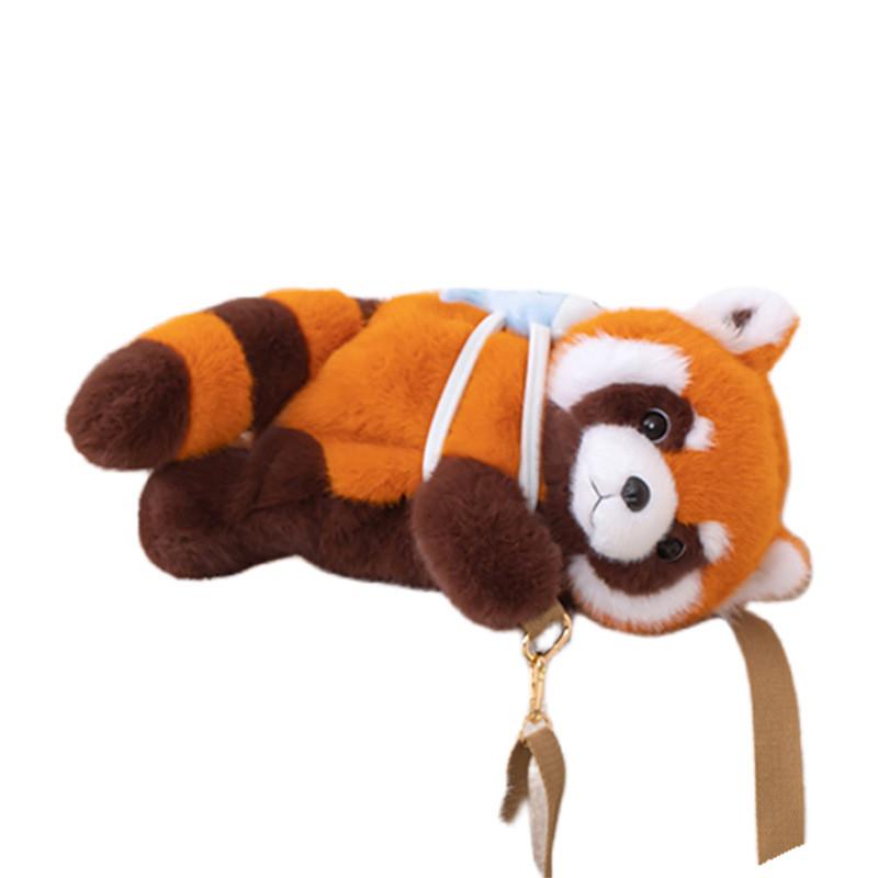 Raccoon Plush Stylish Bag Cute Panda Backpack Cuddly Penguin Soft Toy Perfect For Kids