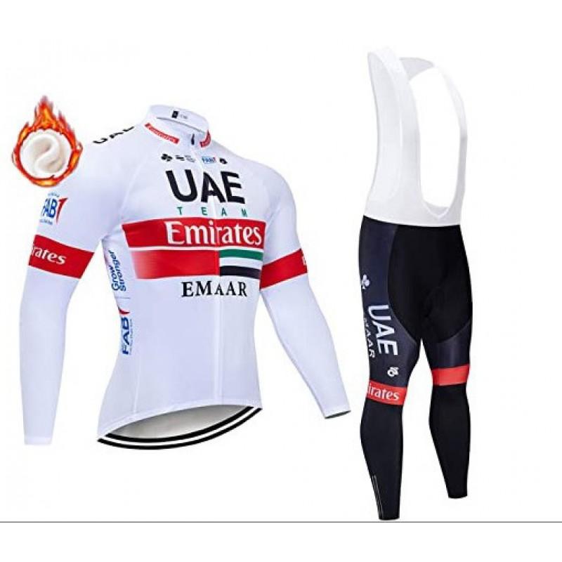 Winter Thermal Cycling Jersey Bib Pants Set Men Women Long Sleeve Fleece Warm Mountain Bike Outfit
