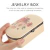 No-brand portable jewelry organizer travel case beige made synthetic material suitable women girls also ideal desktop decoration