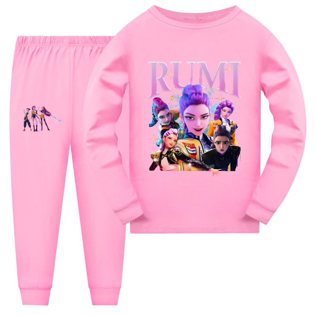 Kpop Demon Hunters Children Short Sleeve Shorts Pajama Set For Sleepwear And Family Comfort