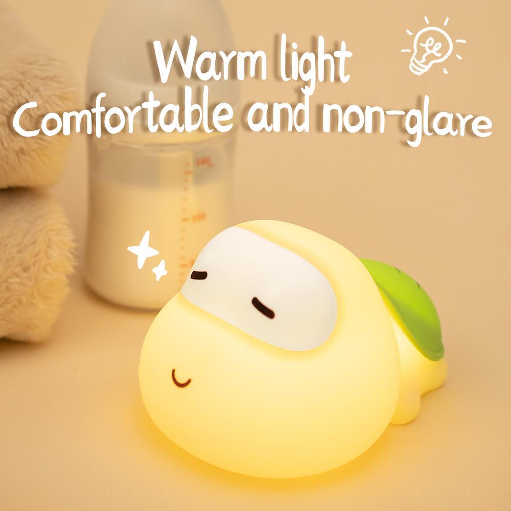 Novelty Animal Silicone Night Light Tortoise Nursery Sleeping Nightlights Rechargable Touch Sensor Baby Lamp For Christmas Gift