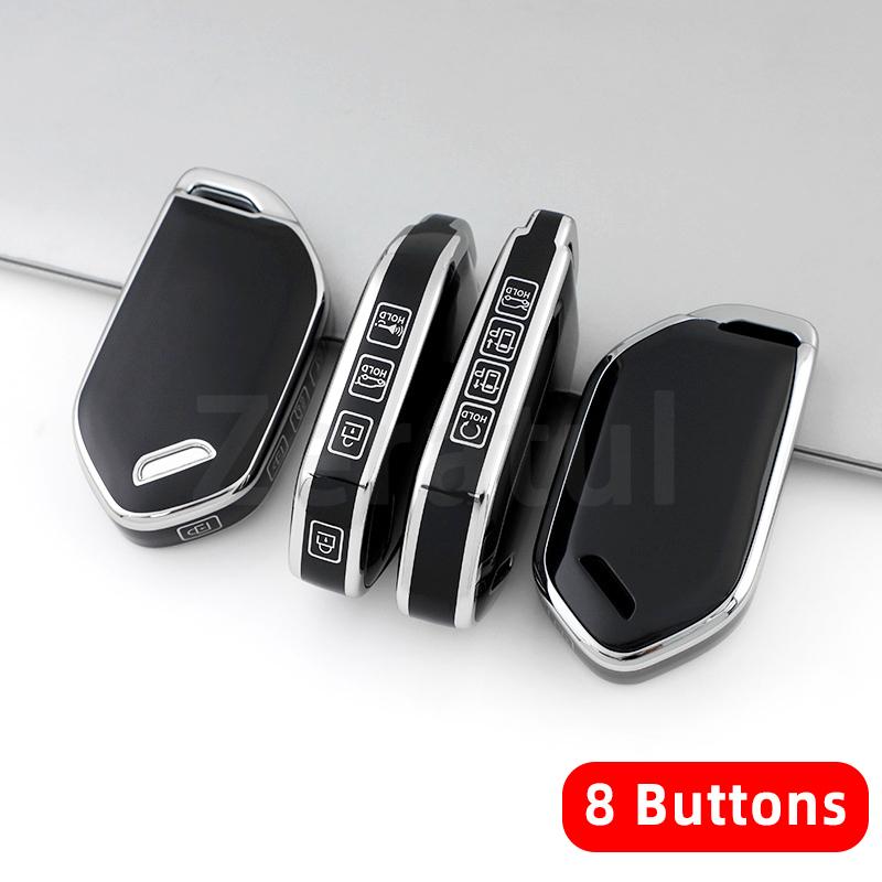 For Kia Picanto EV9 Sorento MQ4 Carnival K8 Morning K5 Carens RIO Seltos 2024 4/5/6/7/8 Bottons TPU Shell Fob Car Key Case Cover