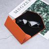 1PC Sunglasses Box Folding PU Waterproof Strong Magnet Eyewear Case Solid Color Portable Glasses Protective Organizer Bag