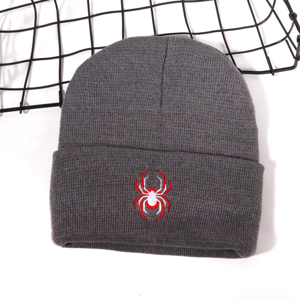Spider Animal Inspired Embroidered Knit Hat For And Street Fashion Enthusiasts