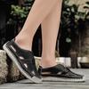 Fashion High Quality Men Sandals Leather Summer Men's Loafers Outdoor Breathable Couples Beach Sandals Roman Shoes