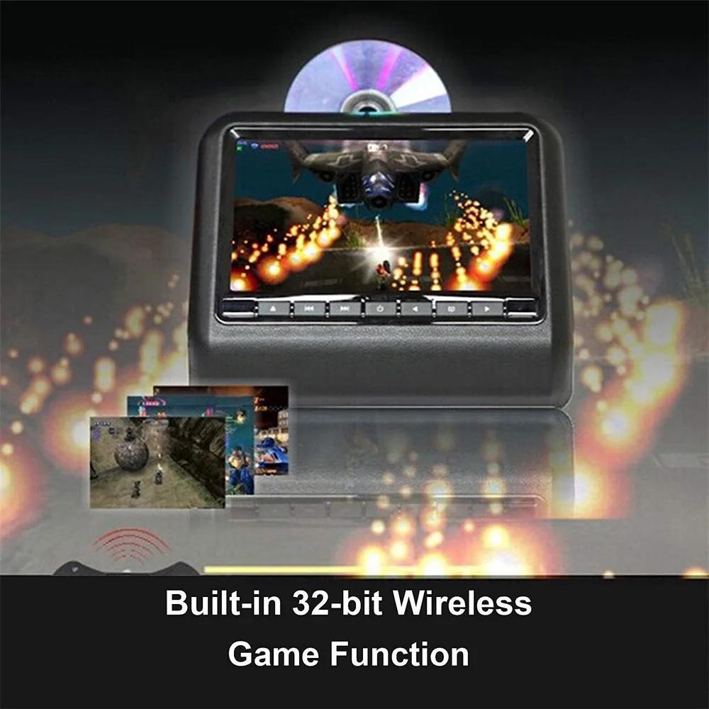 9 Inch Car Seat Back Headrest Mp3/mp4 Multimedias Player LCD Display Remote Control Gaming FM Transmitter DVD Player Monitor