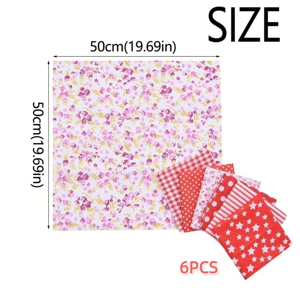 7Pcs/set Pre-Cut Cotton Fabric Stash 50x50cm DIY Sewing Patchwork Cotton Fabric Cotton Fabric Colorful