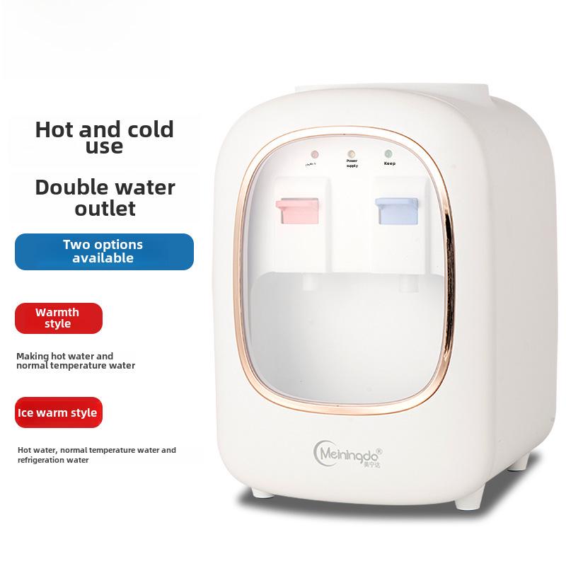 Compact Desktop Water Dispenser - Mini Fridge & Heater for Home, Dorm, or Office