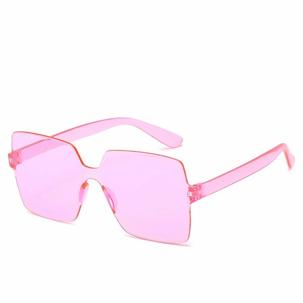 

Fashionable Rimless Ocean Color Sunglasses For Women And Men With Uv400 Glasses As Picture