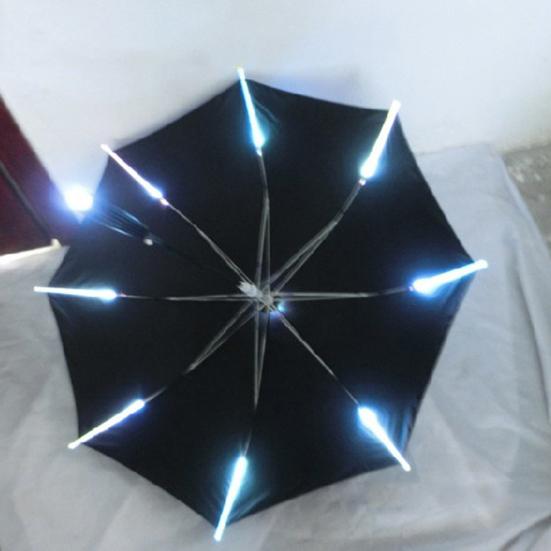 Umbrelă de protecție creativă colorată cu LED, rezistentă la vânt, soare, ploaie, noapte
