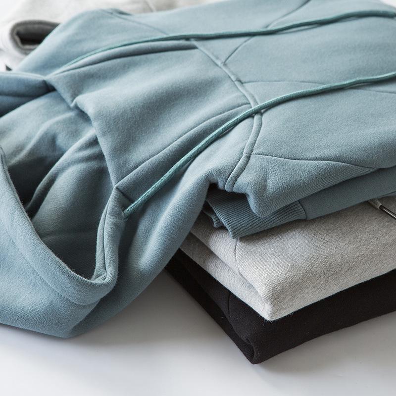 Men's Autumn/Winter Hooded Loose High Collar Fleece Jacket