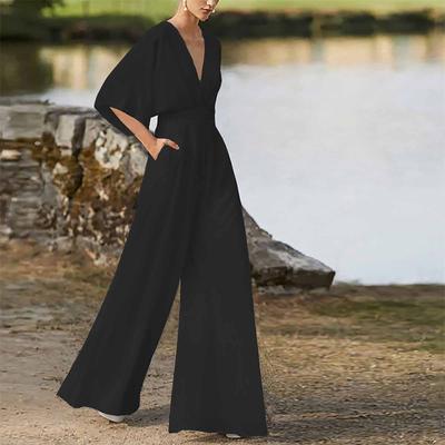 FASHION Rochie de banchet Salopetă Pantaloni de damă sexy cu gâtul atârnat