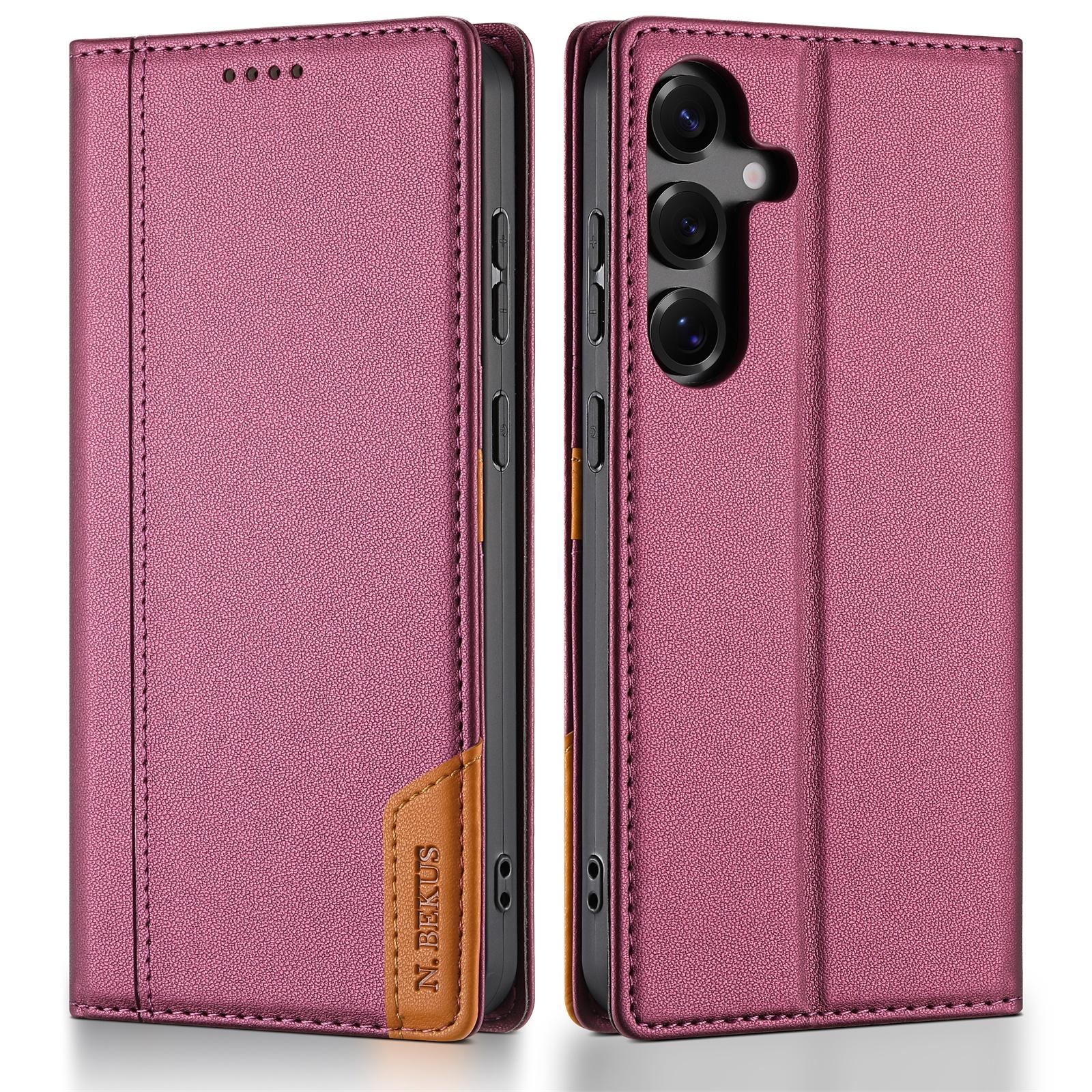 

Strong Magnetic Card Holder Wallet Leather Case For Samsung Galaxy A06 A16 A26 A36 A56 A17 S25 Ultra S24 Plus S23 S22 RFID Cover Galaxy S22 5G