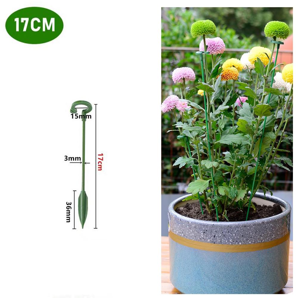 10 PEZZI Supporto a Forma di Palo, Staffa per Fioriera, Telaio Fisso Anti Allettamento e Protezione Foglie per Piante in Vaso e Fiori, Stabile e Durevole