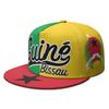Guinea Bissau Flat Brimmed Cap Custom Name Gnb Hip-hop Hat Nation Flag Country Gw Republic Guinee College Print Photo Headgear