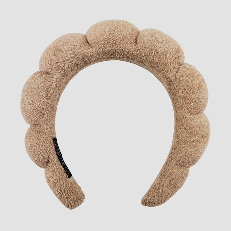 

Новая Мода Повязка на Голову из Губки для Женщин Аксессуары для Волос Многофункциональная Повязка для Умывания Лица Снятия Макияжа Душа Повязка для Волос темные хаки