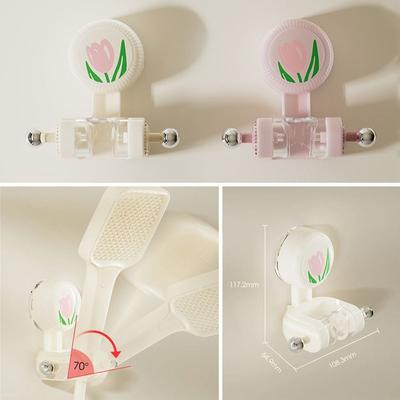 Haushalts-Verstellbarer Saugnapf-Duschhalter Beweglicher Bohrerfreier Duschhalter Tulpen-Duschkopf-Befestigungshalter
