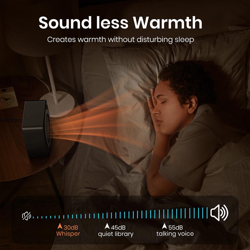 Chauffage d'appoint 500W Chauffages d'appoint à faible consommation d'énergie pour usage intérieur, Chauffage de bureau électrique à chauffage rapide en céramique PTC, Surchau